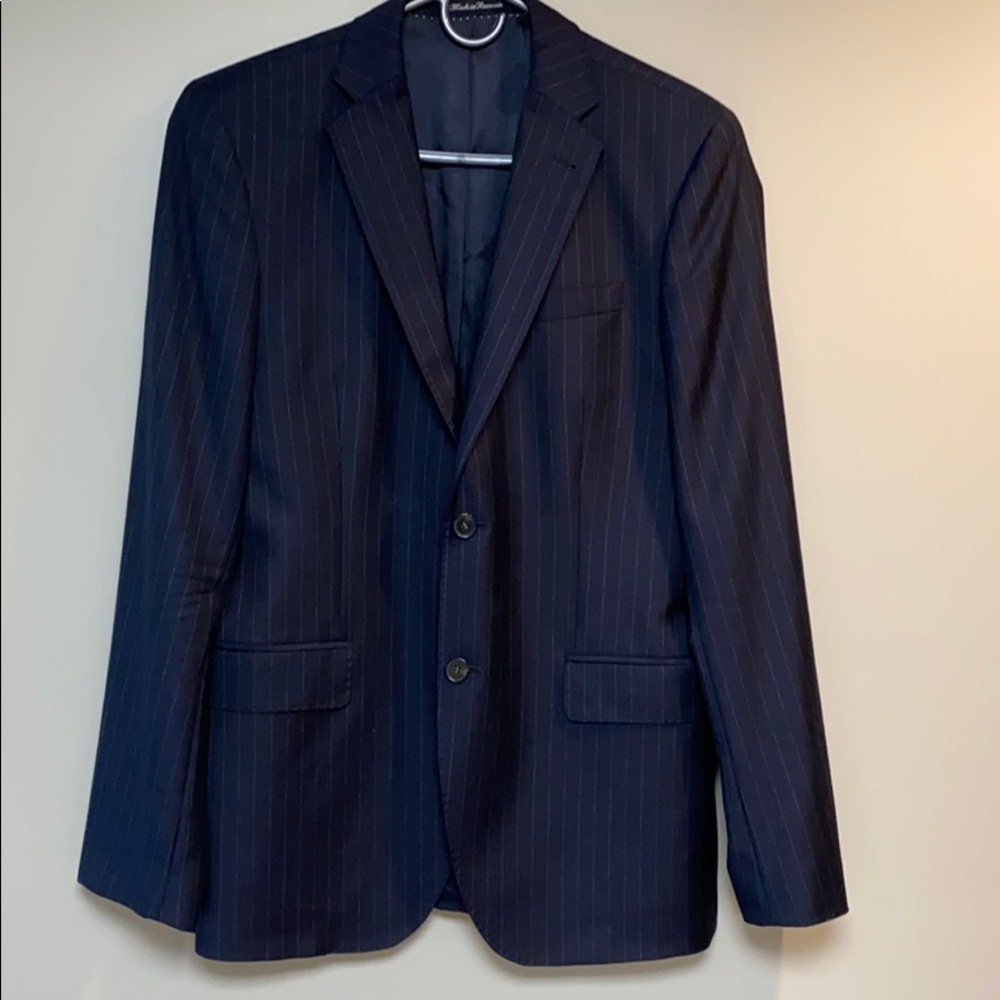 Men’s pin striped navy suit